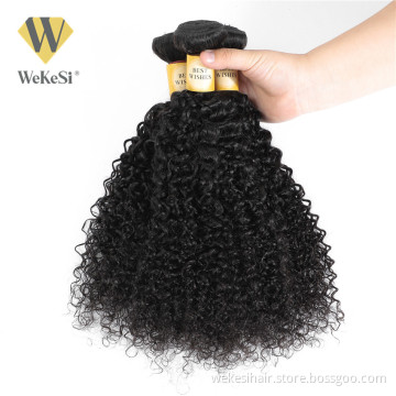 Unprocessed Virgin Malaysian Kinky Curly Straight Hair Weave Bundles With Silk Top Lace Front Closure Middle Part
